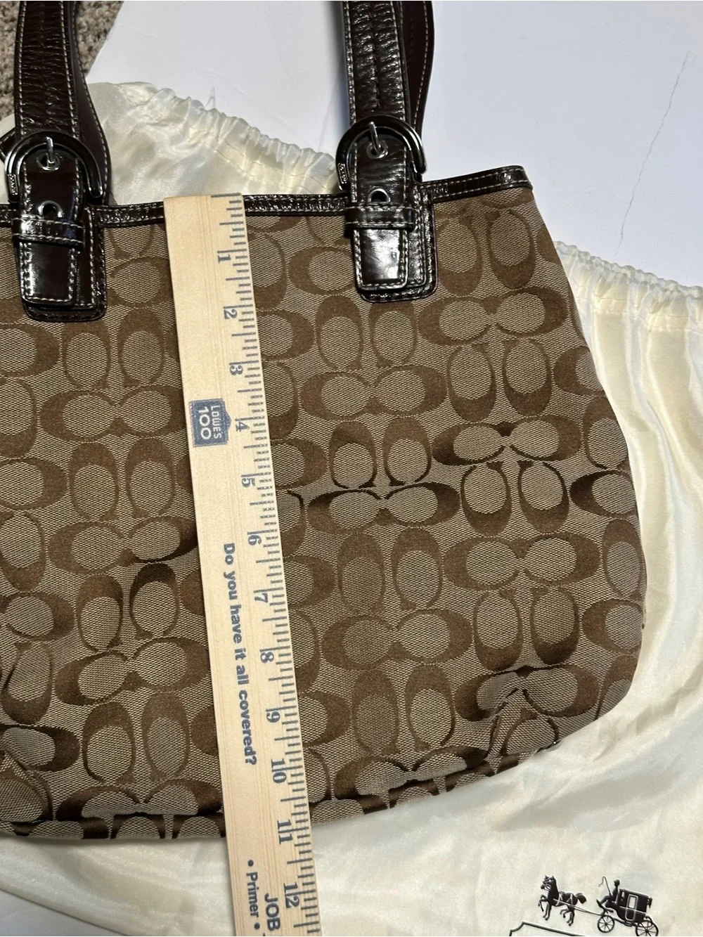 VTG 2012 COACH SoHo Signature Tote‎ With Dust Bag F17401
